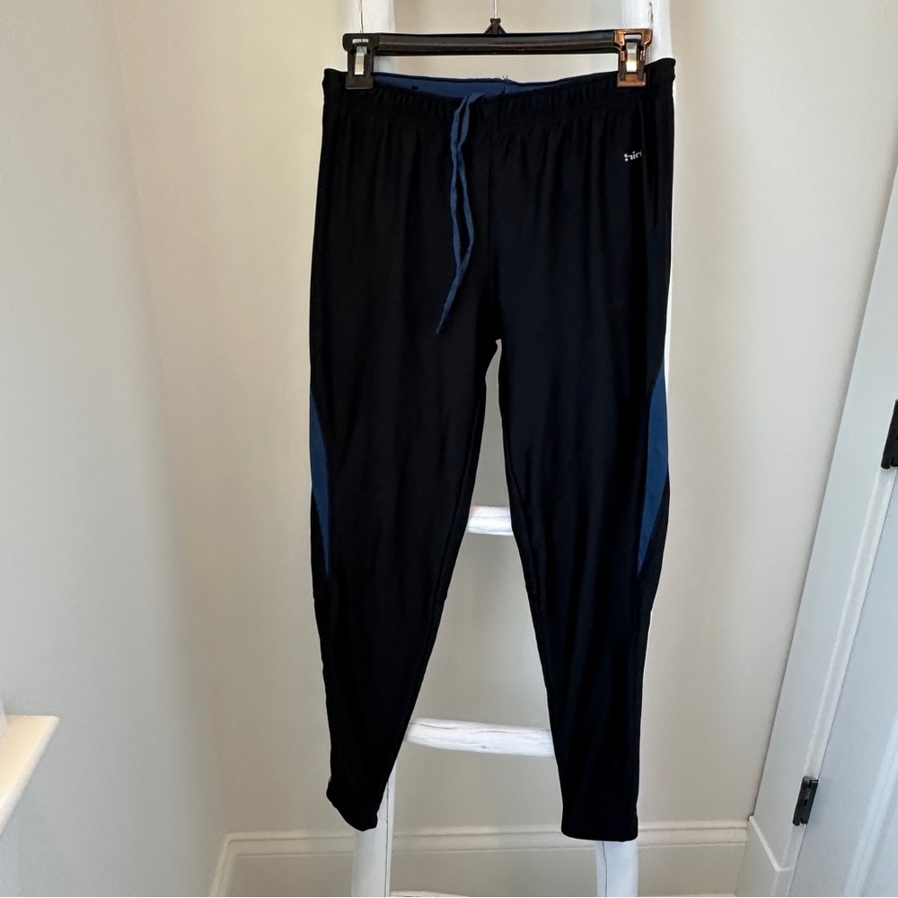Hind Men’s Cold Gear Joggers Black with Blue Highlights Size Medium